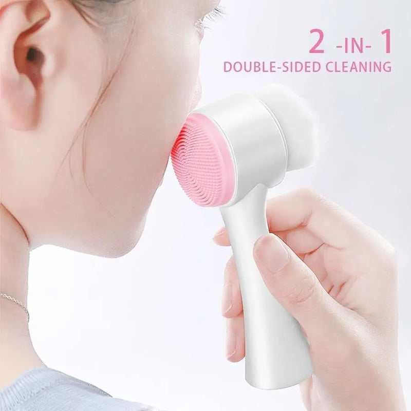 2 in 1 Compact and Resistant Facial Cleaning Brush for Deep Skin Cleaning and Exfoliation-Fast Shipping P/All Brazil