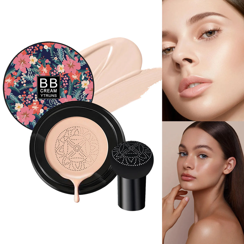 Mushroom Magic Air Cushion BB Cream - Enriched with Vitamins, Hydrates for Dewy Skin, Full Coverage Foundation