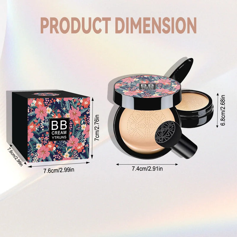 Mushroom Magic Air Cushion BB Cream - Enriched with Vitamins, Hydrates for Dewy Skin, Full Coverage Foundation